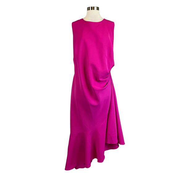 Eliza J Dresses & Skirts - Eliza J Women's Cocktail Dress Size 20W Pink Crepe Sleeveless High Low A-line